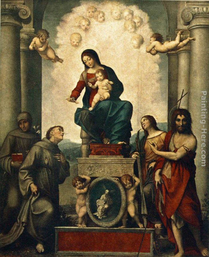 Madonna with St. Francis painting - Correggio Madonna with St. Francis art painting